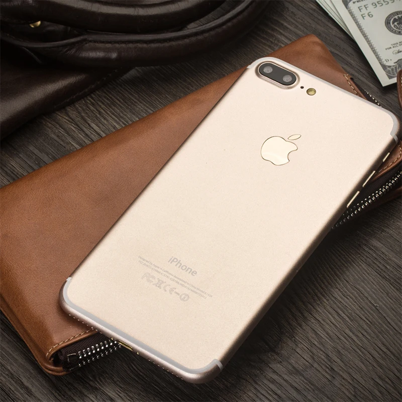 Чехол-бумажник QIALINO из натуральной кожи для Apple iPhone 8 чехол ручной работы с