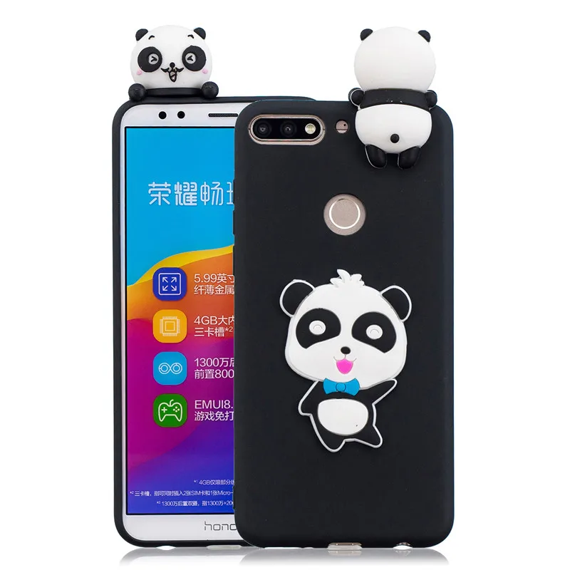 P Y7 чехол для Coque huawei Y7 чехол s для huawei Y7 Prime чехол мультяшная 3D кукла игрушка Мягкий силиконовый чехол для телефона для женщин - Цвет: P