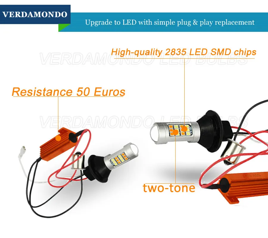 Двухцветный СВЕТОДИОДНЫЙ рулевой фонарь BUA15S 1156 7440 2835 42 SMD белый и желтый для руля