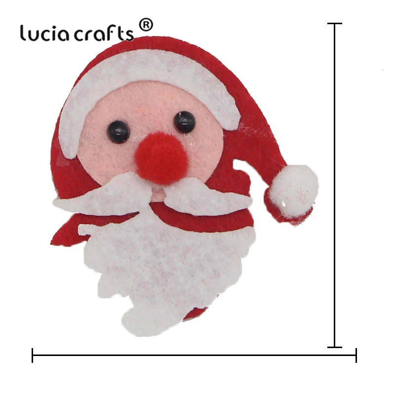 Lucia crafts 4-5,5 см Рождественский дизайн печатный Войлок Ткань для детей ручной работы нетканый DIY украшения принадлежности L0303