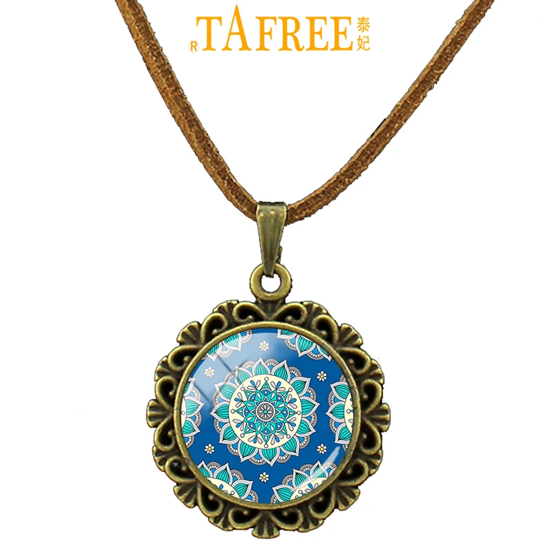 Женское Ожерелье с изображением мандалы TAFREE Henna Zan Геометрическая цепочка