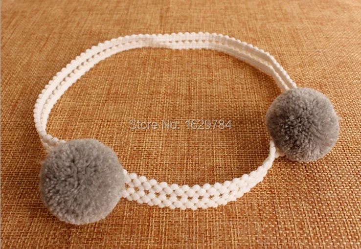 

20pcs Fashion Cute Pom Pom Headbands Fairy Elastic Hairbands Shower Baptism Graceful Stretch Newborn Headbands Headwear