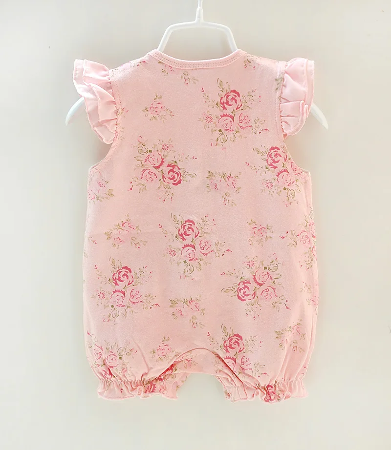 2018 New Newborn Kids Baby Girls Clothes Floral Sleeveless Romper Outfits Lace bow Jumpsuit Playsuit |