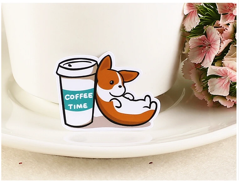 39 шт. креативные милые самодельные наклейки для скрапбукинга с Коко догом 2 собак