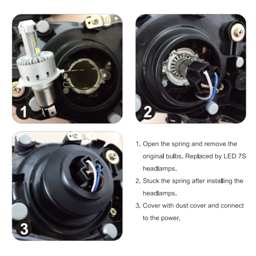 

COOLEEON Auto Headlamp LED Light H1 H4 H7 Car Headlight Bulbs H11 9005 9006 Automotive LED Lamp Kit 12V 24V 80W 9600LM CREE LEDs