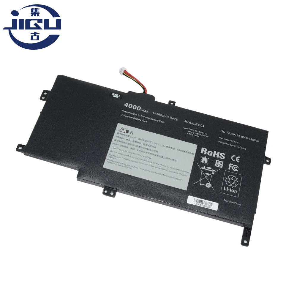 

JIGU Laptop Battery EG04 EG04XL EGO4XL HSTNN-DB3T HSTNN-IB3T TPN-C103 TPN-C108 For HP Envy 6 Series Envy Sleekbook 6