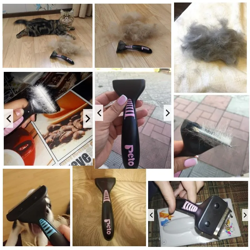 Расческа для вычесывания домашних питомцев инструмент груминга кошек и собак - Фото №1
