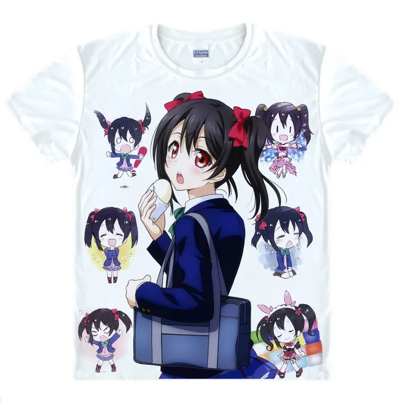 

love live T-Shirt Rin Hoshizora Shirt custom t shirts Kawaii white summer Clothes printed t shirts fashion Anime cute clothing a