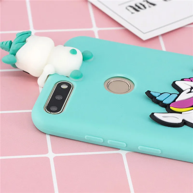 3D единорог панда Медведь кактус Мягкий Силиконовый ТПУ чехол для Huawei P Smart Z Honor 7A 7C Pro 7S 8S 8 9 10 Lite 10i 8X 8C 8A чехол