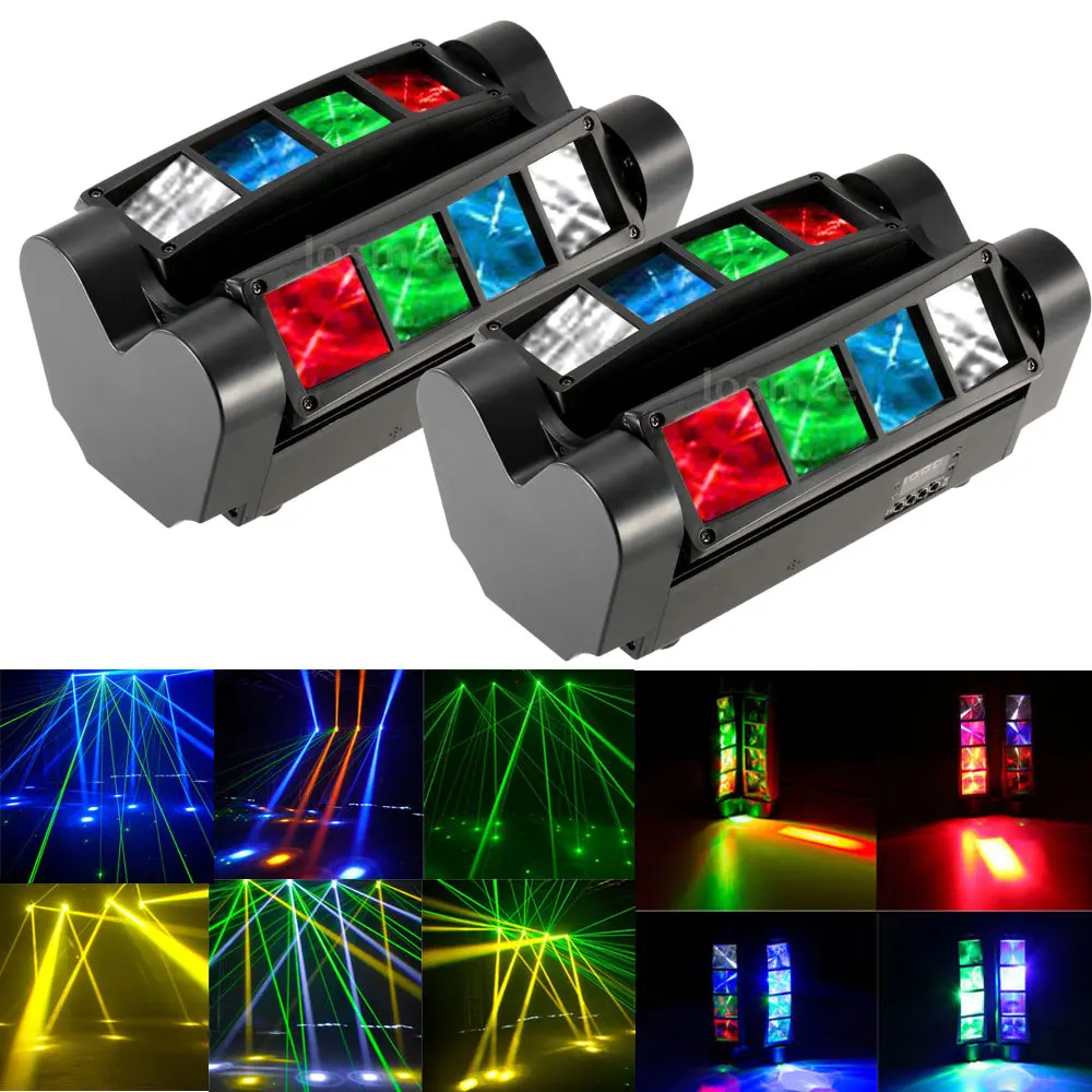 

90W LED Mini Spider Stage Beam Light RGBW DMX512 Sound Activated 7/13 Channels LED Moving Head Light for Disco KTV Club Party