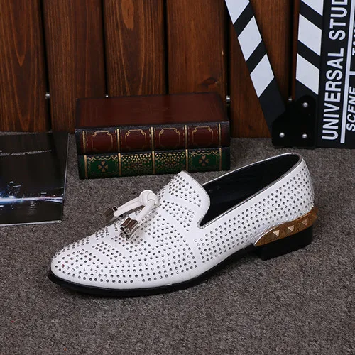 Mocassin Homme/мужские свадебные модельные туфли с красными кристаллами офисные