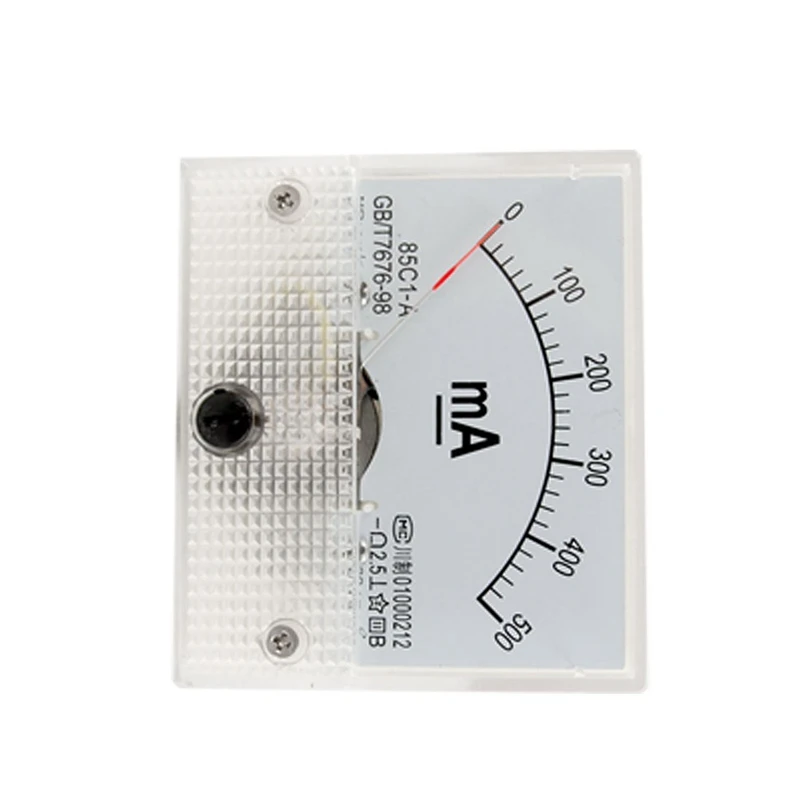 Фото 85C1-A DC 0-500mA аналоговый панельный амперметр с установленными частями Инструменты 85C1-A DC 0-500mA аналоговый панельный амперметр с установленными частями Инструменты