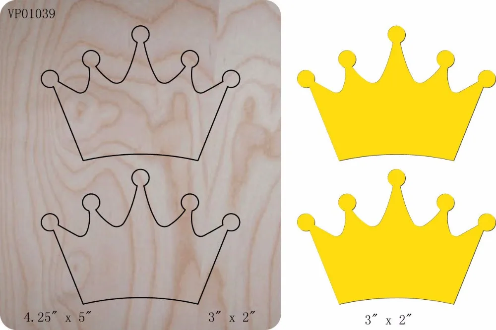 

Golden Crown die cut accessories wooden die Regola Acciaio Die Misura ,