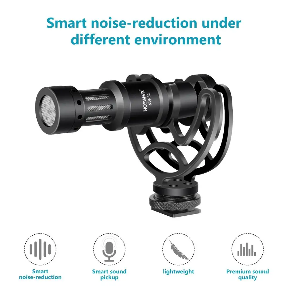 Универсальный видео микрофон Neewer с ударным креплением пенопластовая Крышка для