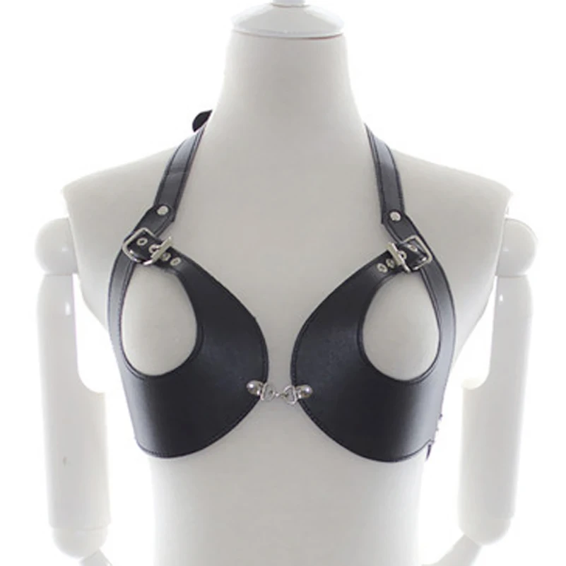 candiway BDSM chastity punk bra Fetish Body Harness Bondage Boutique Ladies Tops studs leather sex game for women toys | Красота и