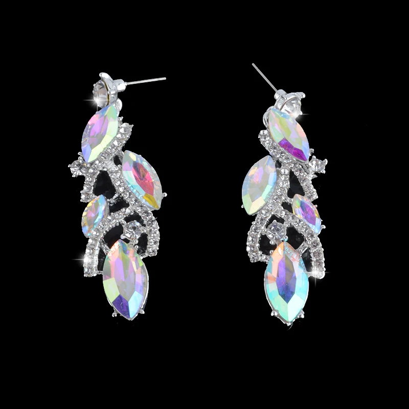 Модный Нежный Кристалл AB Цвет Ювелирные наборы для невесты Свадебная вечеринка