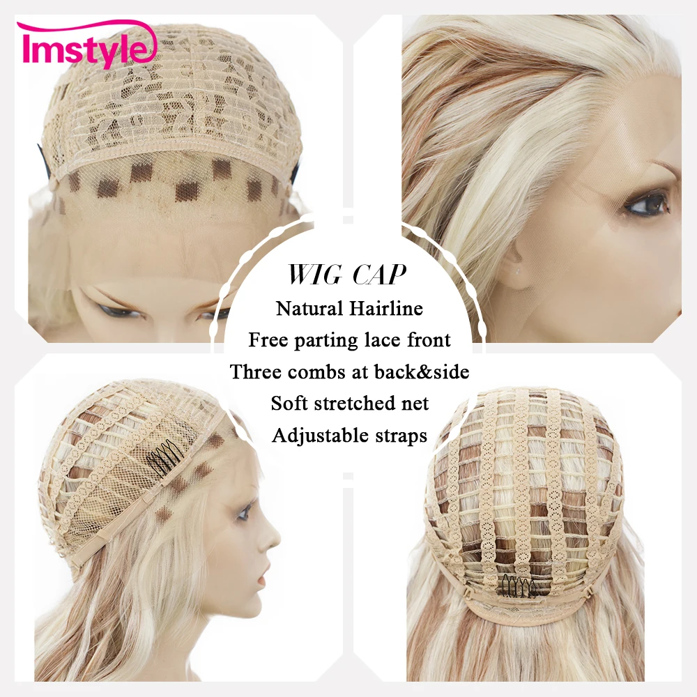 Искусственные волосы Imstyle блонд смешанные цвета синтетические на фронте для