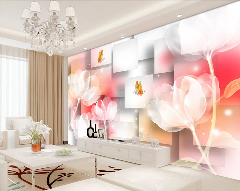 Виниловые обои на заказ 3D стереоскопические для гостиной дивана спальни |