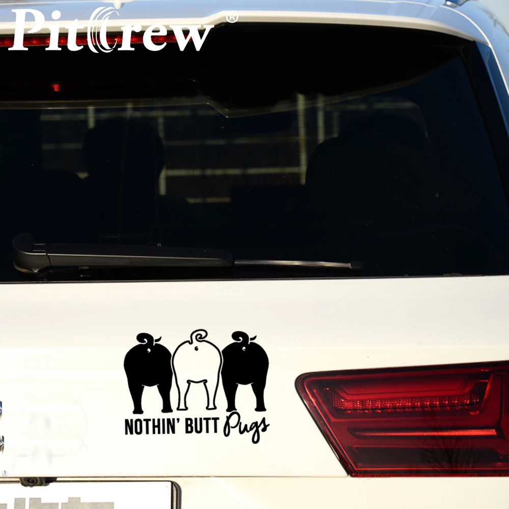 1 шт. Высокое качество 14*11 2 см наклейки для стайлинга автомобиля Nothin Butt Pugs