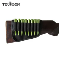 tourbon rifle gun buttstock ammo holder 8 rounds cartridges bullets shells elastic neoprene waterproof hunting gun accessories