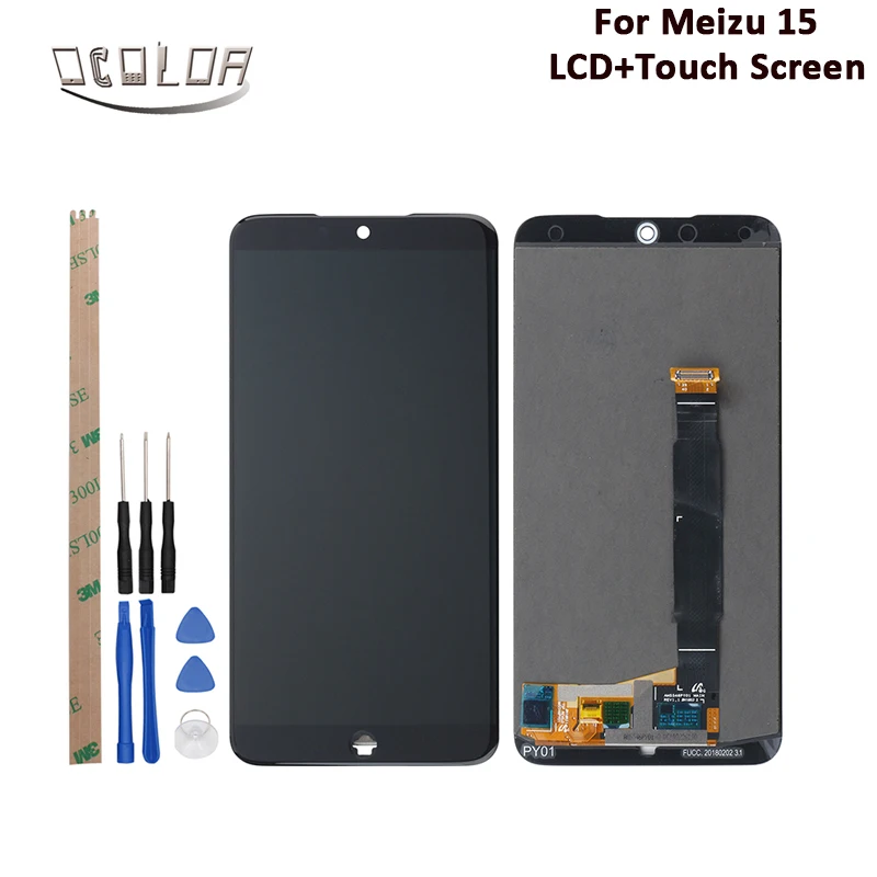 Ocolor для Meizu 15 ЖК дисплей и сенсорный экран + инструменты клей черные Запчасти MX