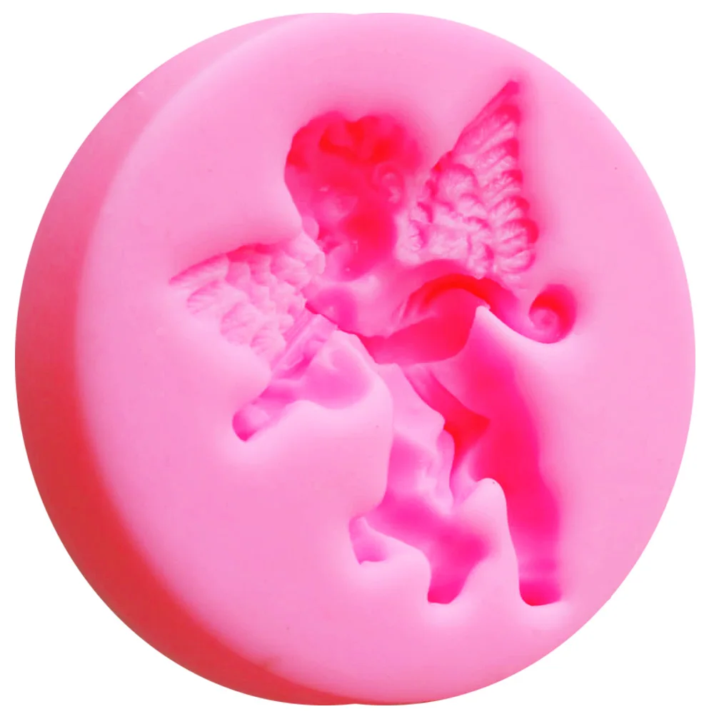 M422 Детский ангел играет в УФ-смола силиконовая форма помадка шоколадные конфеты