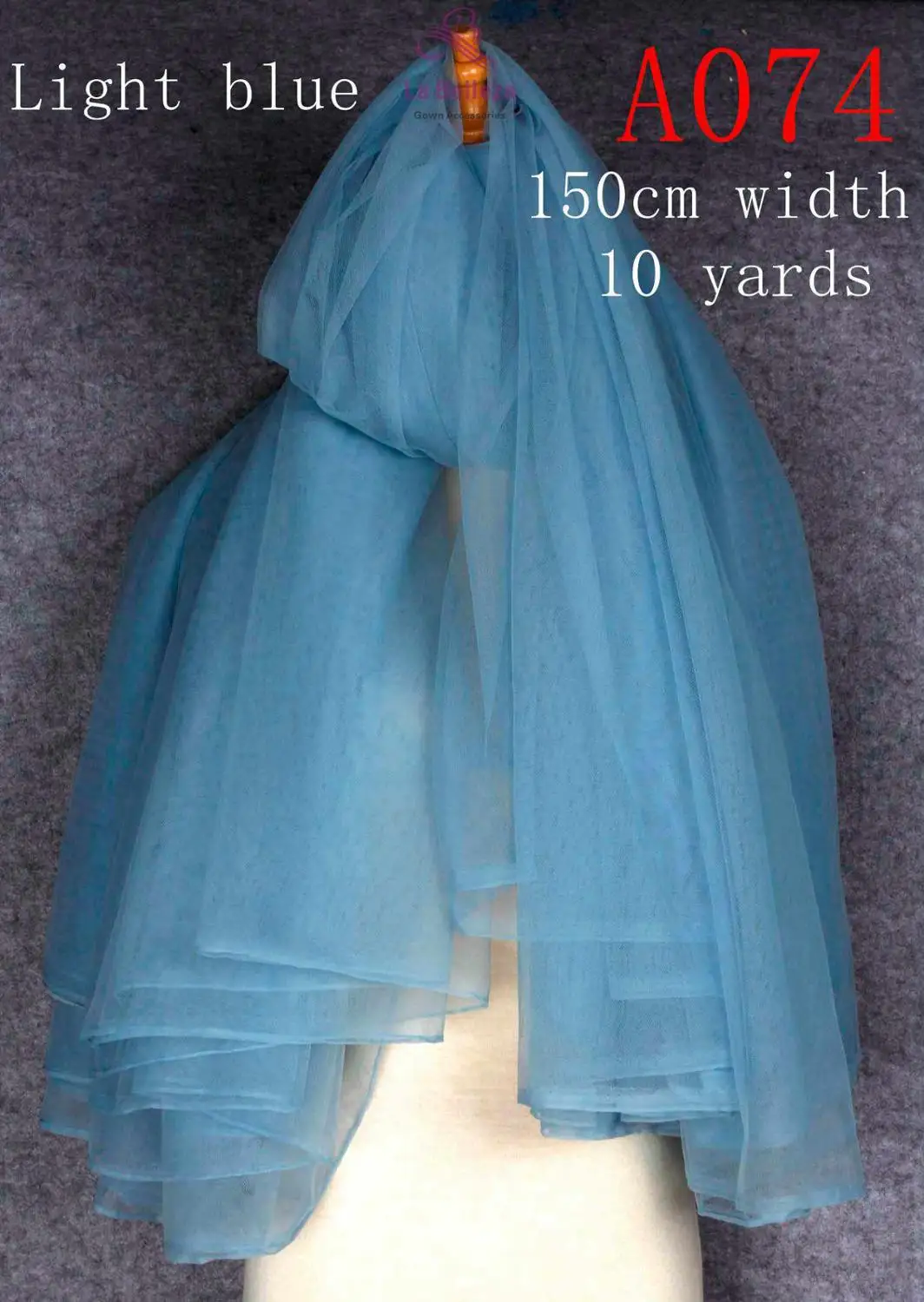 Light blue La Belleza 6" ширина тюль 95 цветов Высокое качество мягкая висячая сетка для подкладки/Фата невесты - Цвет: Light blue