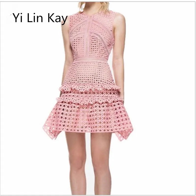 Женское кружевное платье без рукавов и с поясом|lace dress|fashion women dresswomen dress |