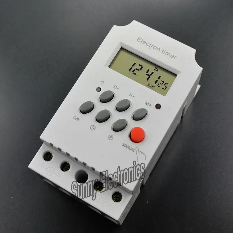 AC 220V 25A микрокомпьютер электронный программируемый цифровой таймер на Din рейку |