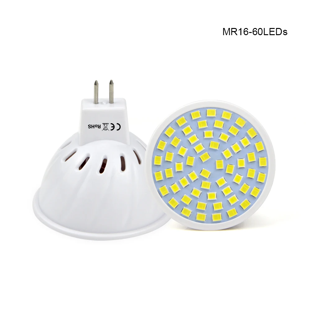 Светодиодная лампа GU10 MR16 E27 2835SMD 220 В 48/60/80 светодиодов|Светодиодные лампы и трубки|