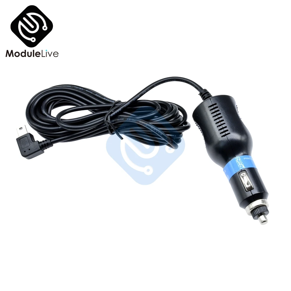 Мини USB Автомобильное зарядное устройство постоянного тока 5 В 2 а Кабель адаптер