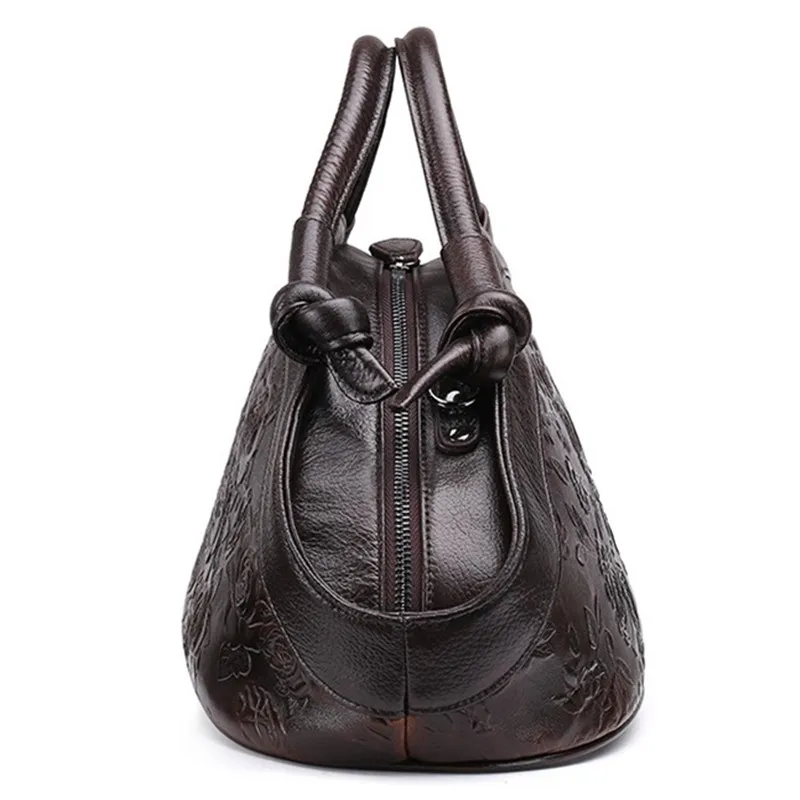 Женская большая сумка на плечо из натуральной кожи для отдыха Ретро мессенджер с