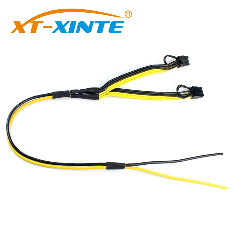 XT XINTE двойная PCIe PCI E графическая видеокарта 8pin 6 + 2pin DIY Кабель питания сплиттера