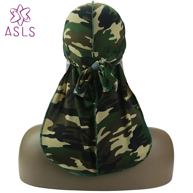 Light khaki Новая шелковистая камуфляжная дураг 360540720 волны удлиненный хвост и широкие ремни для мужчин строчка снаружи Камуфляжный принт дураг - Цвет: Light khaki