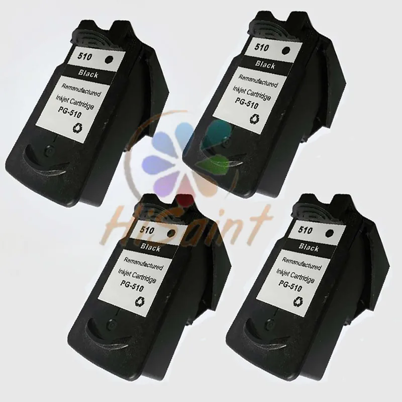 Hisaint 4 шт. чернильный картридж для Canon PG 510 MP240 MP250 MP280 MP480 MP490 MP492 MX320 MX330 струйный