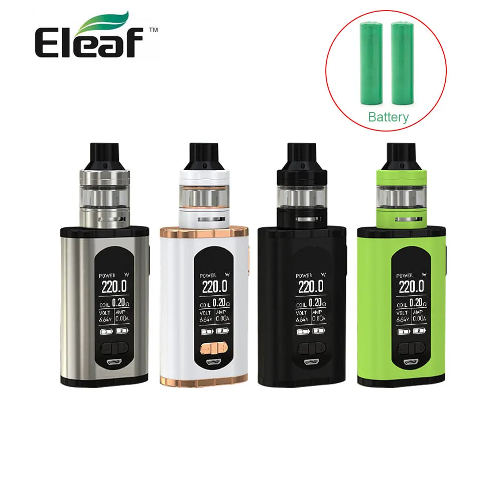 Оригинальный Eleaf вызов с Элло т Полный комплект 18650 батареей 220 Вт HW3/HW4 катушка Макс 2 мл/4 мл бак 1 3 дюйма