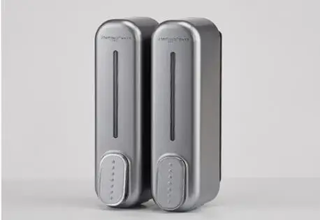 double grey Мода 350/700/1050 мл емкость ABS дозатор жидкого мыла настенный диспенсер для мыла для ванной комнаты гостиничные продукты Аксессуары - Цвет: double grey