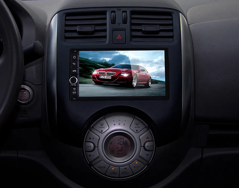 Универсальный 2 din Android 7 1 автомобильный стерео mp4 mp5 плеер GPS 16 Гб четырехъядерный