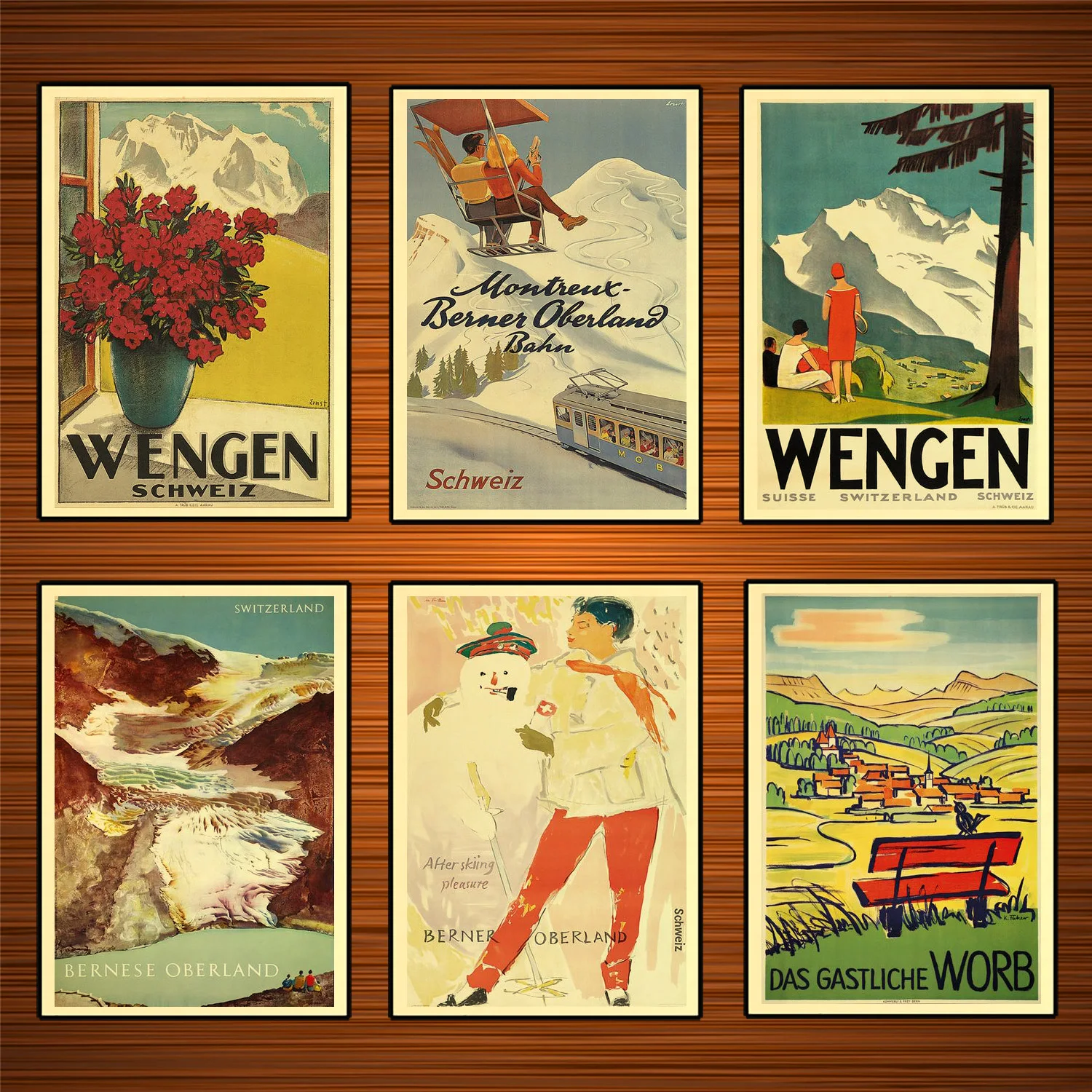 Switzerland Berne Tourism Posters Worb Countryside Classic Wall Stickers Canvas Painting Vintage Poster Home Bar Decor Gift | Дом и сад