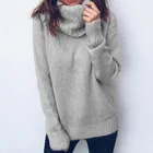 LOGAMI женские свитера и пуловеры, водолазка, осенний зимний свитер, Женский Повседневный пуловер, Женский пуловер