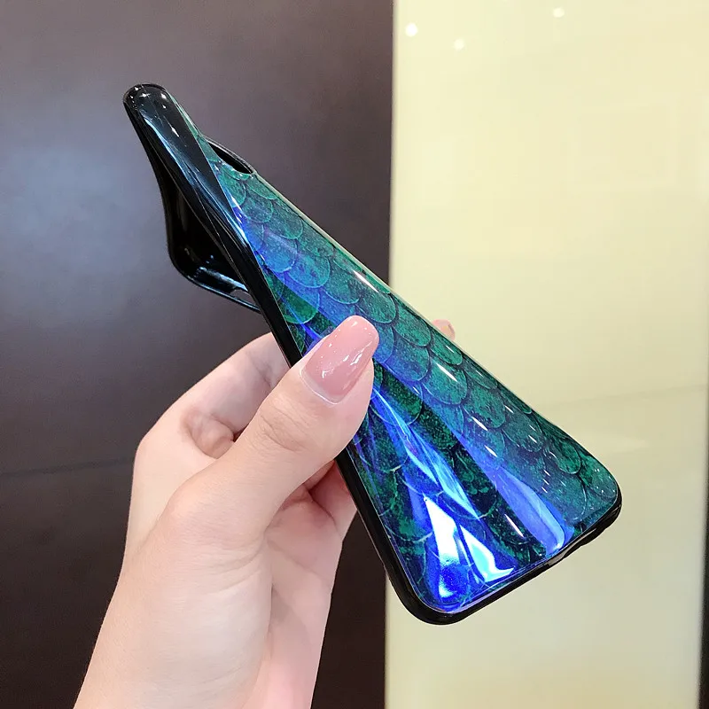 Дракон весы продукт синий луч мягкий ТПУ полный пакет сторона и тонкий для iphone 6 6p