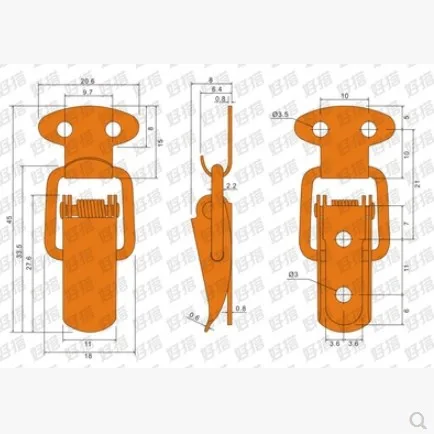 10 шт. высокое качество пружинная защелка из нержавеющей стали для коробок замок
