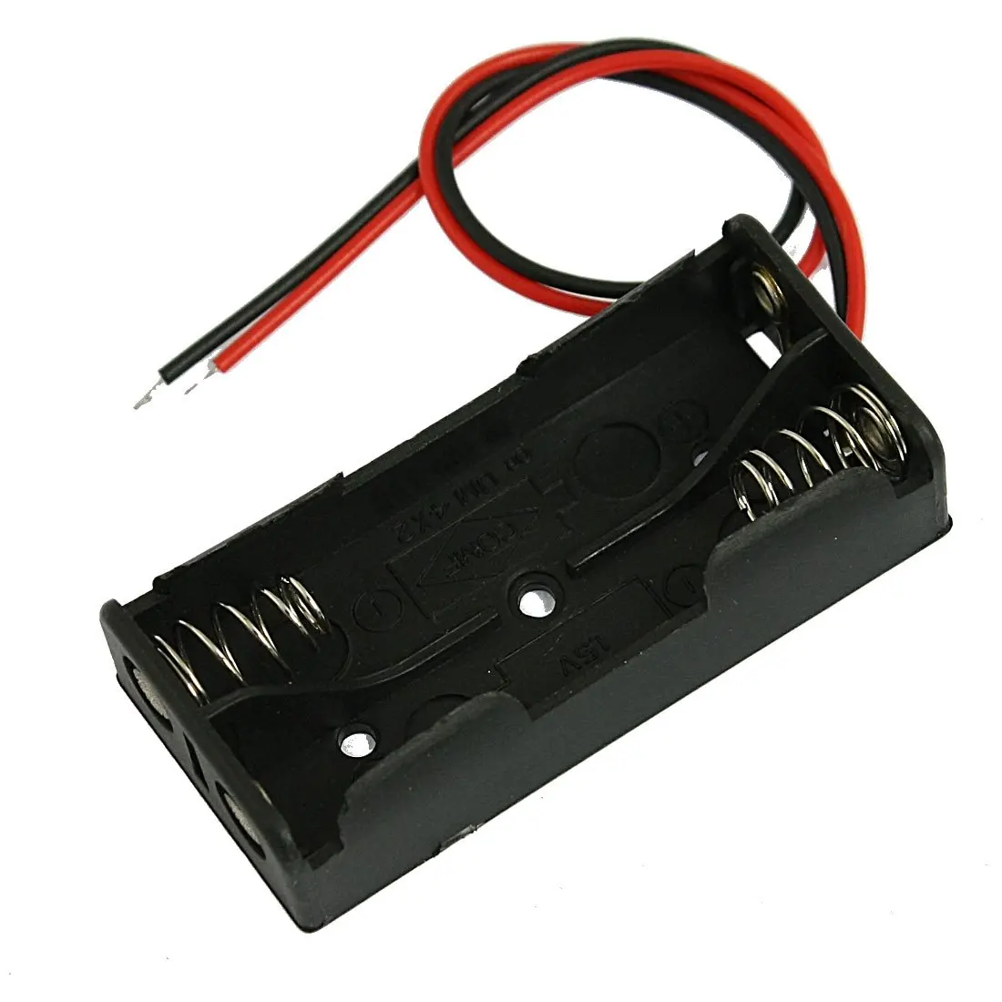 Черный Пластиковый Держатель корпуса аккумулятора провода 2x1 5 V AAA| |