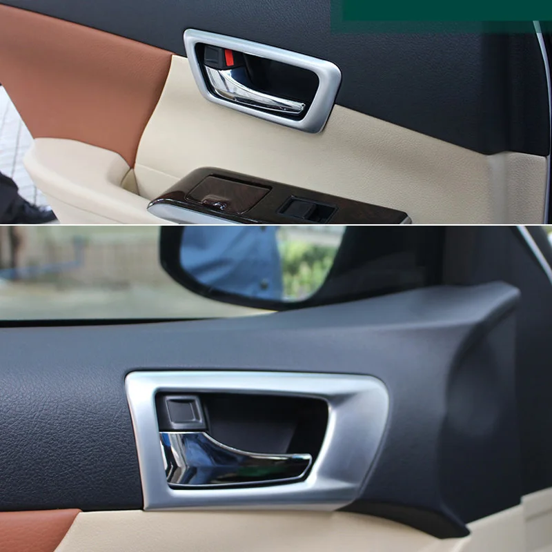 Для Toyota Camry 2012 2013 ABS Матовый внутренний дверные ручки рамка чаша Панель отделки салона авто аксессуары