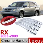 Для Lexus RX XU30 2003  2009 хромированная наружная дверная ручка, аксессуары для автомобиля, наклейки, набор отделки RX300 RX330 RX350 RX400h 2004