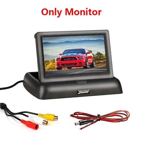 Monitor Only Jansite 4,3 дюймов складной автомобильный монитор TFT ЖК-дисплей камера заднего вида парковочная система для автомобиля заднего вида NTSC PAL - Цвет: Monitor Only