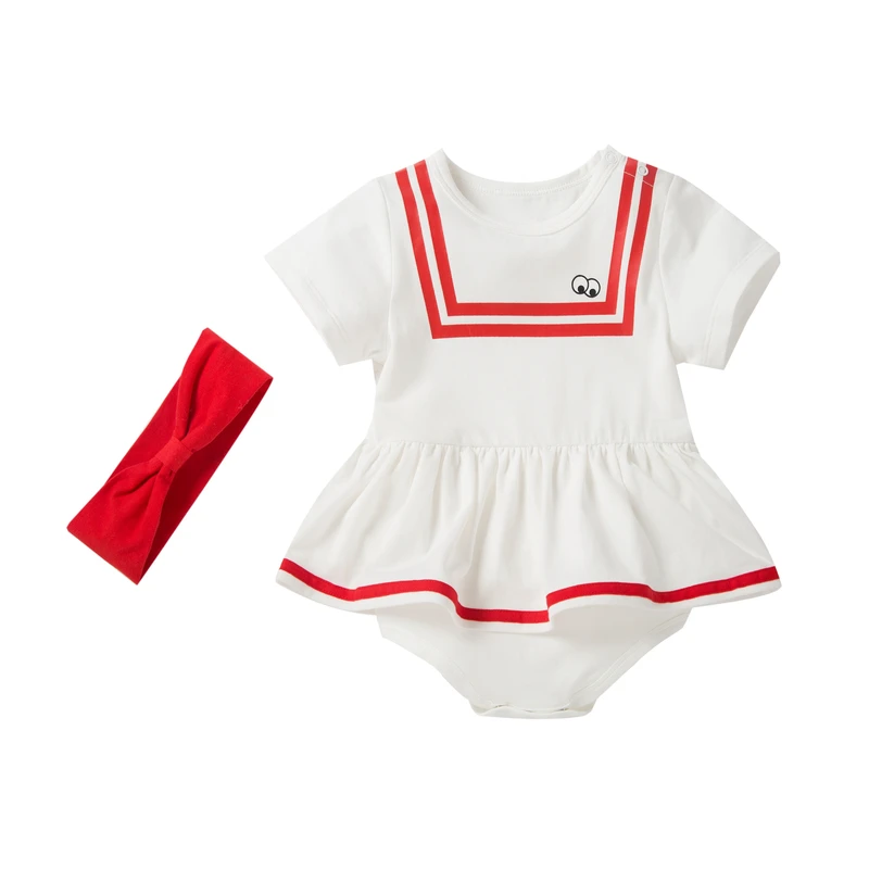 Mini Balabala/комплект из 2 предметов для новорожденных Мягкое хлопковое матросское