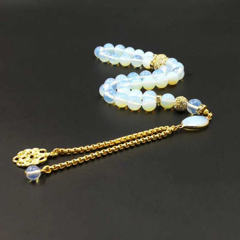 Новое поступление золотые аксессуары с опаловым камнем женский браслет Tasbih 33 66 99