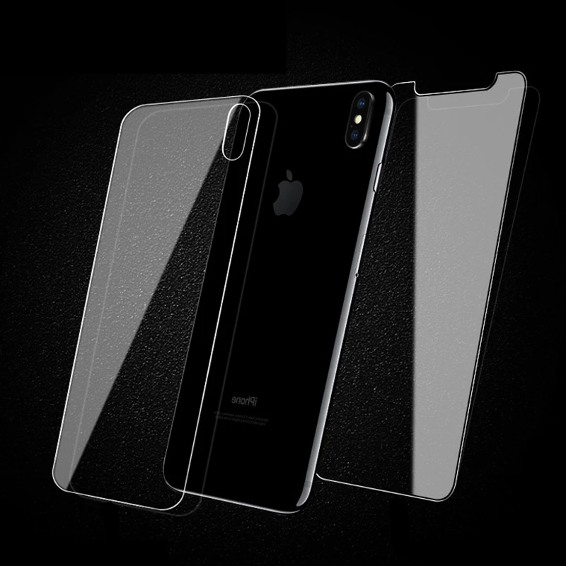 OMG переднее и заднее закаленное стекло для iPhone 4 5 6 7 8 X XS XR MAX Высококачественная