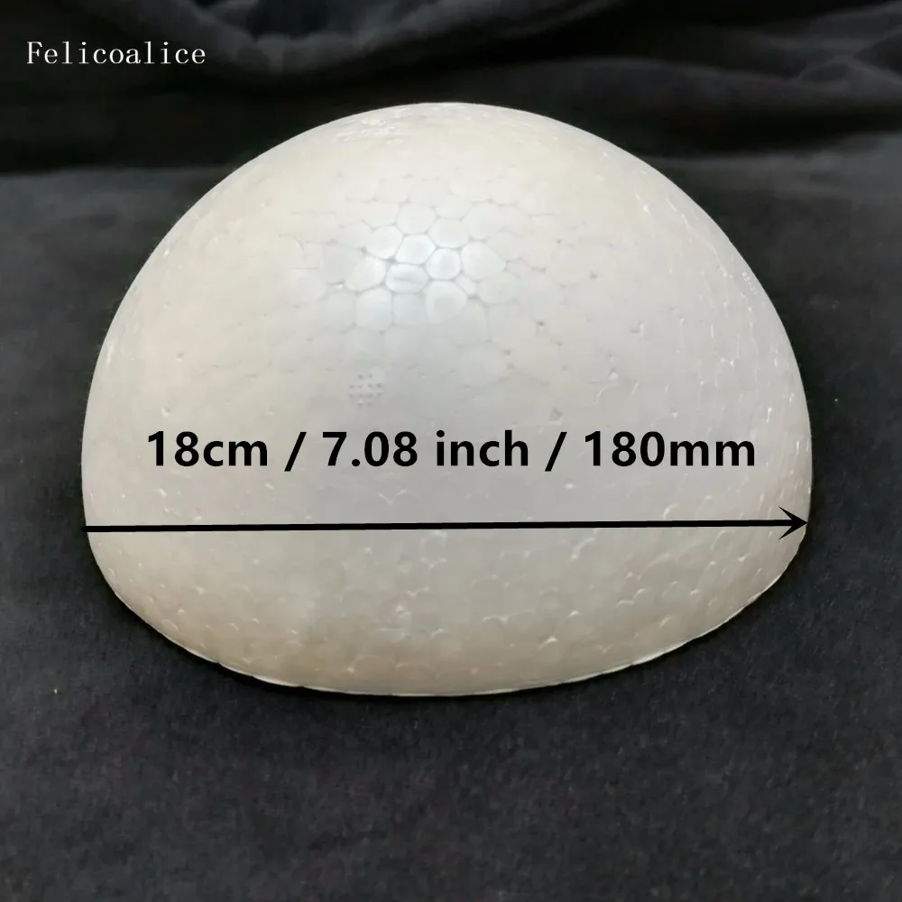 

4pcs White Modelling Half Polystyrene Styrofoam Foam Ball Spheres For New DIY Crafts Supplies 18cm 7.08 inch